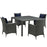 Sojourn 5 Piece Outdoor Patio SunbrellaÂ® Dining Set 2244-CHC-NAV-SET