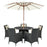 Sojourn 7 Piece Outdoor Patio SunbrellaÂ® Dining Set 2246-CHC-BEI-SET