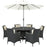 Sojourn 8 Piece Outdoor Patio SunbrellaÂ® Dining Set 2270-CHC-BEI-SET