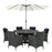 Sojourn 8 Piece Outdoor Patio SunbrellaÂ® Dining Set 2270-CHC-NAV-SET