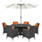 Sojourn 8 Piece Outdoor Patio SunbrellaÂ® Dining Set 2270-CHC-TUS-SET
