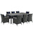 Sojourn 9 Piece Outdoor Patio SunbrellaÂ® Dining Set 2309-CHC-NAV-SET