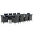 Sojourn 11 Piece Outdoor Patio SunbrellaÂ® Dining Set 2310-CHC-NAV-SET