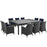 Sojourn 11 Piece Outdoor Patio SunbrellaÂ® Dining Set 2311-CHC-NAV-SET