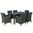Sojourn 7 Piece Outdoor Patio SunbrellaÂ® Dining Set 2312-CHC-NAV-SET