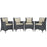 Summon 4 Piece Outdoor Patio SunbrellaÂ® Dining Set 2314-GRY-BEI-SET