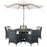 Summon 7 Piece Outdoor Patio SunbrellaÂ® Dining Set 2328-GRY-BEI-SET