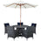 Summon 7 Piece Outdoor Patio SunbrellaÂ® Dining Set 2328-GRY-NAV-SET