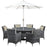 Summon 8 Piece Outdoor Patio SunbrellaÂ® Dining Set 2329-GRY-BEI-SET