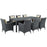 Summon 9 Piece Outdoor Patio SunbrellaÂ® Dining Set 2331-GRY-BEI-SET