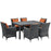 Summon 7 Piece Outdoor Patio SunbrellaÂ® Dining Set 2334-GRY-TUS-SET