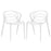 Locus Dining Set Set of 2 2335-WHI-SET