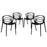Locus Dining Set Set of 4 2336-BLK-SET