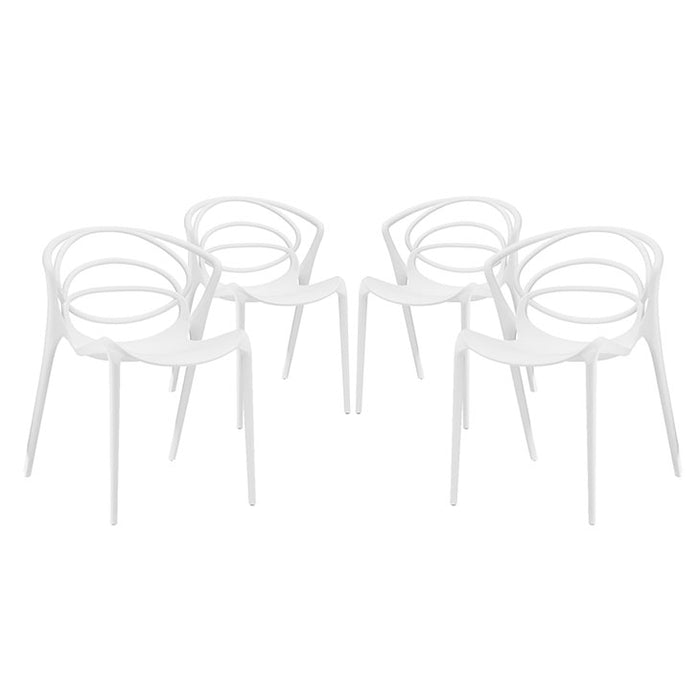 Locus Dining Set Set of 4 2336-WHI-SET