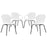 Swerve Dining Set Set of 4 2344-WHI-SET