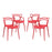 Entangled Dining Set Set of 4 2348-RED-SET