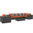 Sojourn 7 Piece Outdoor Patio SunbrellaÂ® Sectional Set 2374-CHC-TUS-SET