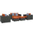 Sojourn 5 Piece Outdoor Patio SunbrellaÂ® Sectional Set 2375-CHC-TUS-SET