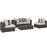 Sojourn 5 Piece Outdoor Patio SunbrellaÂ® Sectional Set 2378-CHC-BEI-SET