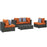 Sojourn 5 Piece Outdoor Patio SunbrellaÂ® Sectional Set 2378-CHC-TUS-SET