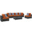 Sojourn 7 Piece Outdoor Patio SunbrellaÂ® Sectional Set 2379-CHC-TUS-SET