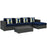 Sojourn 5 Piece Outdoor Patio SunbrellaÂ® Sectional Set 2382-CHC-NAV-SET