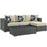 Sojourn 3 Piece Outdoor Patio SunbrellaÂ® Sectional Set 2384-CHC-BEI-SET
