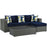 Sojourn 3 Piece Outdoor Patio SunbrellaÂ® Sectional Set 2384-CHC-NAV-SET
