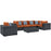 Summon 7 Piece Outdoor Patio SunbrellaÂ® Sectional Set 2387-GRY-TUS-SET
