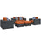 Summon 5 Piece Outdoor Patio SunbrellaÂ® Sectional Set 2388-GRY-TUS-SET