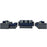 Summon 9 Piece Outdoor Patio SunbrellaÂ® Sectional Set 2390-GRY-NAV-SET