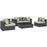 Summon 5 Piece Outdoor Patio SunbrellaÂ® Sectional Set 2391-GRY-BEI-SET