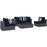 Summon 5 Piece Outdoor Patio SunbrellaÂ® Sectional Set 2391-GRY-NAV-SET