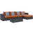 Summon 5 Piece Outdoor Patio SunbrellaÂ® Sectional Set 2395-GRY-TUS-SET