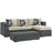 Summon 3 Piece Outdoor Patio SunbrellaÂ® Sectional Set 2397-GRY-BEI-SET