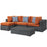 Summon 5 Piece Outdoor Patio SunbrellaÂ® Sectional Set 2398-GRY-TUS-SET