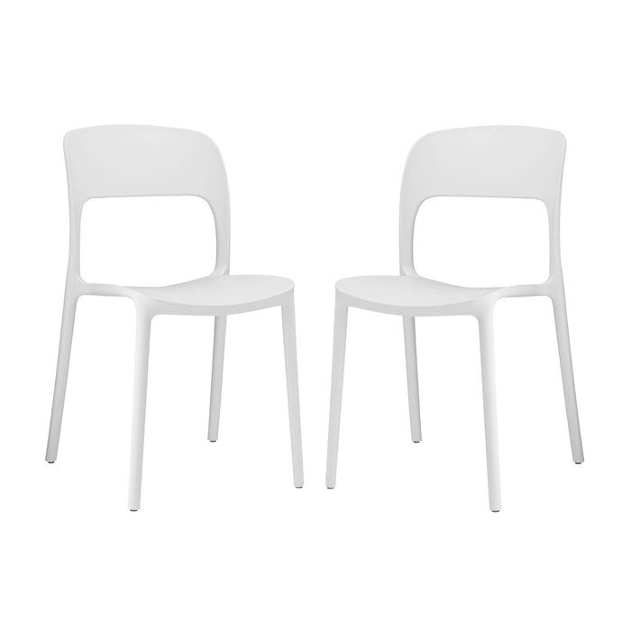 Hop Dining Set Set of 2 2403-WHI-SET