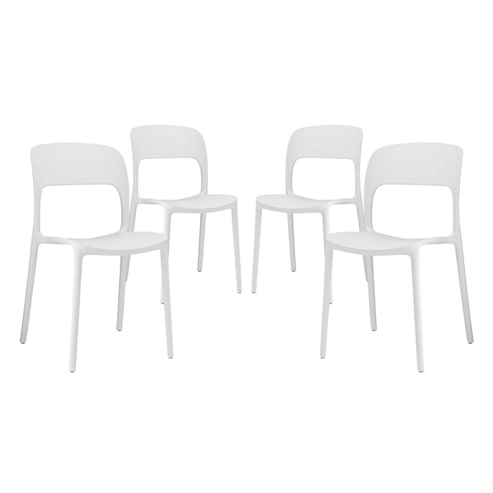 Hop Dining Set Set of 4 2404-WHI-SET