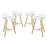 Clip Bar Stool Set of 4 2406-WHI-SET