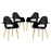 Soar Dining Set Set of 4 2408-BLK-SET