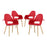 Soar Dining Set Set of 4 2408-RED-SET
