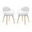 Basket Dining Set Set of 2 2409-WHI-WHI-SET