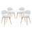Basket Dining Set Set of 4 2410-WHI-WHI-SET