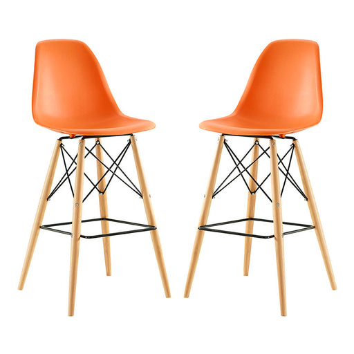Pyramid Dining Side Bar Stool Set of 2 2422-ORA-SET