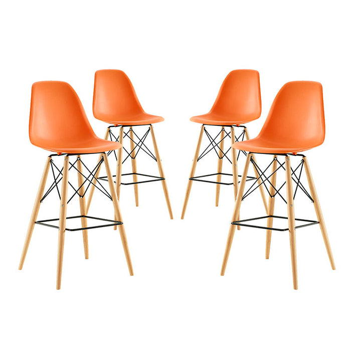 Pyramid Dining Side Bar Stool Set of 4 2423-ORA-SET
