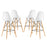 Pyramid Dining Side Bar Stool Set of 4 2423-WHI-SET