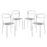 Assist Dining Side Chair Set of 4 2427-WHI-GRY-SET