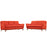 Beguile Living Room Set Upholstered Fabric Set of 2 2434-ATO-SET