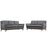 Beguile Living Room Set Upholstered Fabric Set of 2 2434-DOSET
