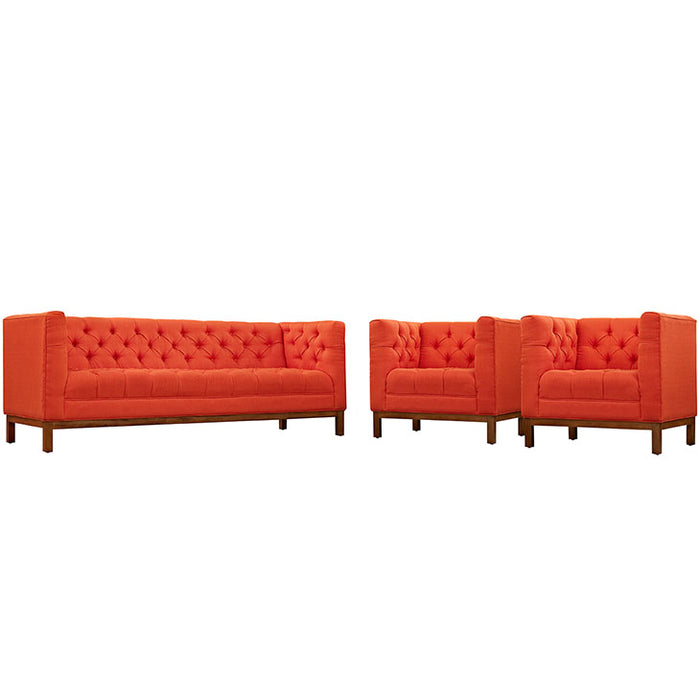 Panache Living Room Set Upholstered Fabric Set of 3 2435-ATO-SET